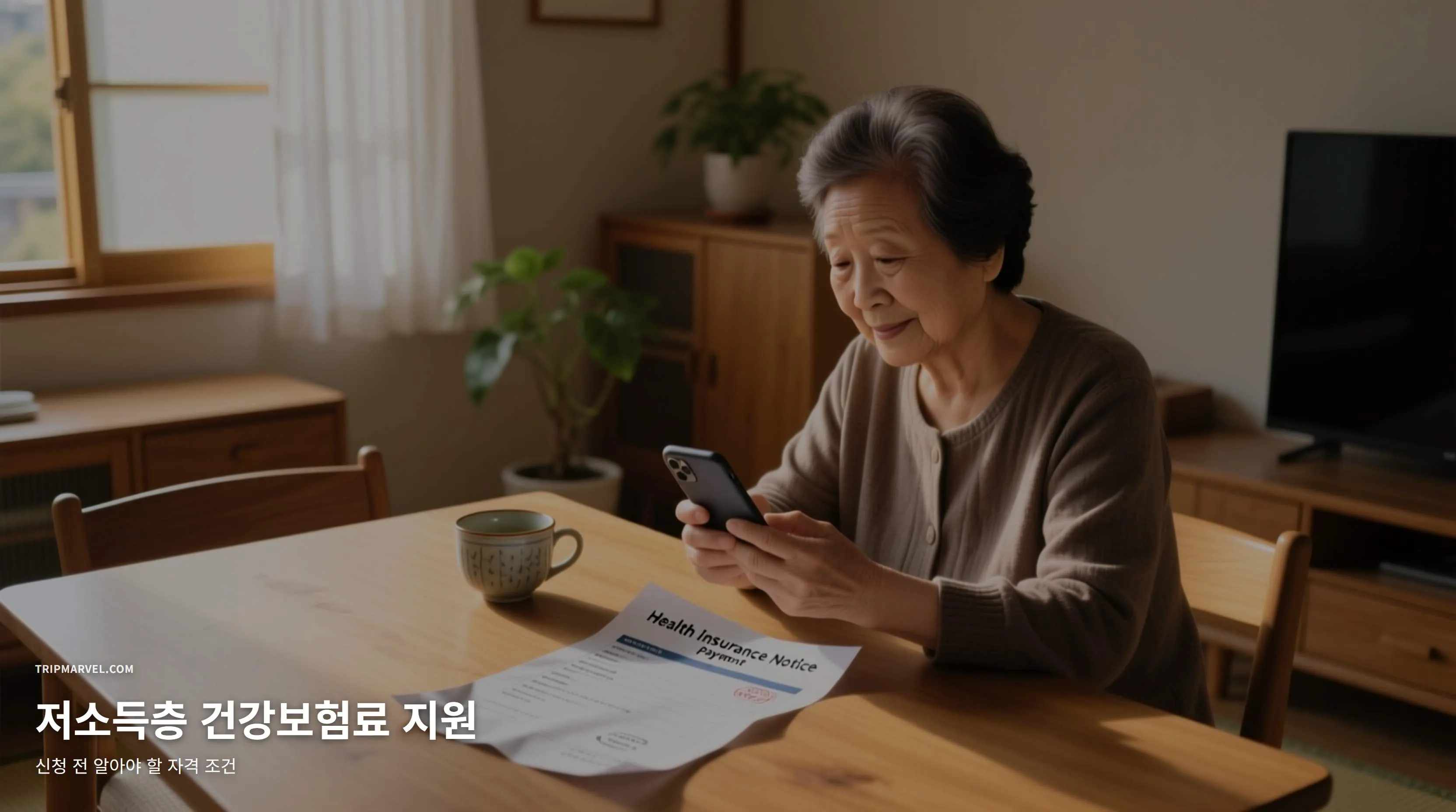 저소득층 건강보험료 지원 신청 확인