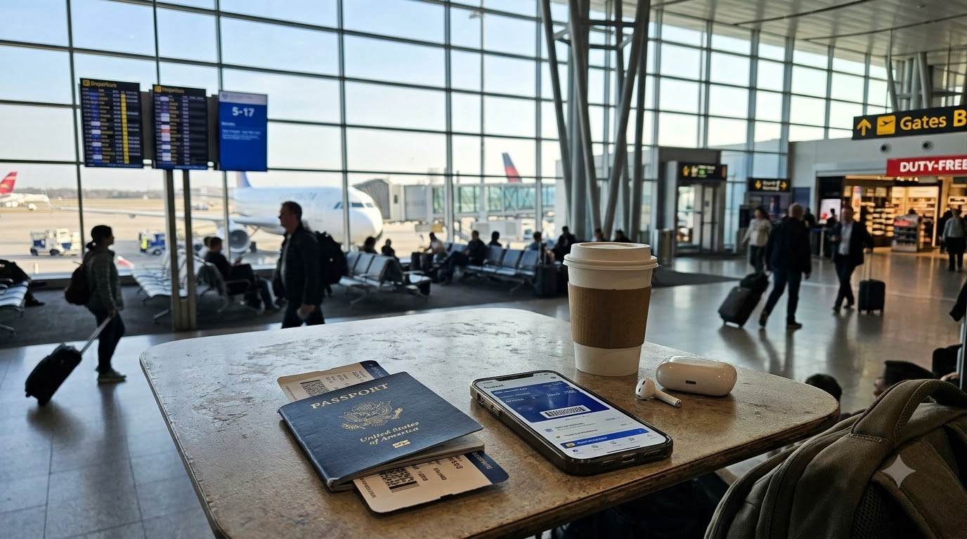 공항 출국 라운지 모습